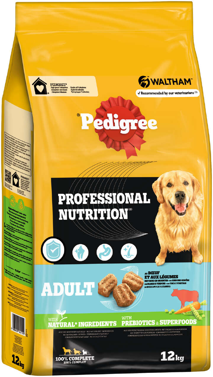 Pedigree Hunde-Trockenfutter Professional Nutrition Adult Rind und Gemüse